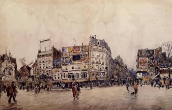 弗蘭尅 博格斯 The Moulin Rouge and the Rue Lepic as Seen from the Place Bl